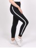 Women Cotton Feel Single Striped Yoga/Running Leggings